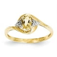 thumbnail image 1 of 14K Diamond & Citrine Ring, 1 of 1
