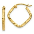 thumbnail image 1 of 14K Diamond Cut Squared Hoop Earrings, 1 of 3