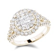thumbnail image 1 of 14K Diamond Engagement Ring Princess Cut Round Natural Diamonds (Yellow Gold Size 8), 1 of 1