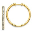thumbnail image 1 of 14K Diamond Hinged Hoop Earrings, 1 of 1