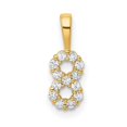 thumbnail image 1 of 14K Diamond Number 8 Pendant, 1 of 1