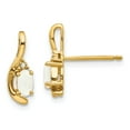 thumbnail image 1 of 14K Diamond & Opal Earrings in 14k Yellow Gold, 1 of 3