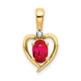 thumbnail image 1 of 14K Diamond & Ruby Pendant in 14k Yellow Gold, 1 of 3