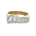 thumbnail image 1 of 14K Diamond Two Tone Gold Name Ring | Appx. 5.7 Grams, 1 of 3