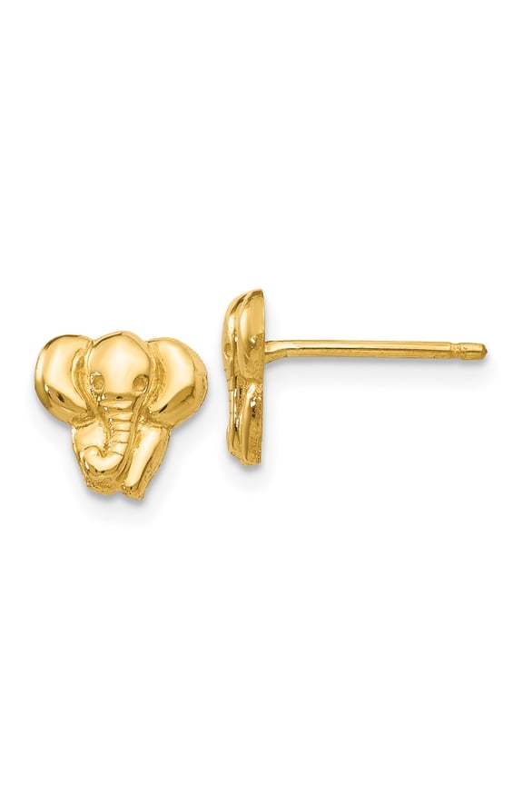 14K Elephant Earrings