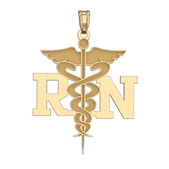 14K Filled Gold MEDICAL EMBLEM PENDANT - APPROXIMATLEY 2/3" X 1 Inch
