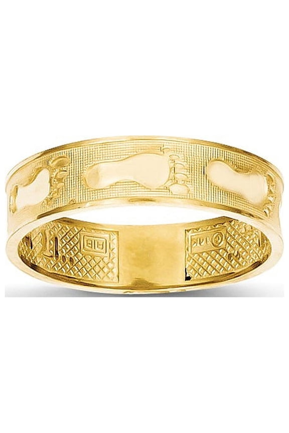 14K Footprints In The Sand Ring