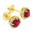 thumbnail image 1 of 14K GOLD DIAMOND RUBY EARRINGS, 1 of 1