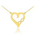 thumbnail image 1 of 14K GOLD INFINITY HEART DIAMOND NECKLACE :  16", 1 of 1