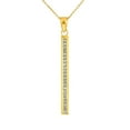thumbnail image 1 of 14K GOLD VERTICAL DIAMOND BAR NECKLACE :  18", 1 of 1