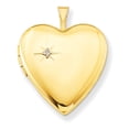 thumbnail image 1 of 14K Gold 1/20 Gold Filled 20mm Diamond Heart Locket Pendant with 18 In Chain, 1 of 7