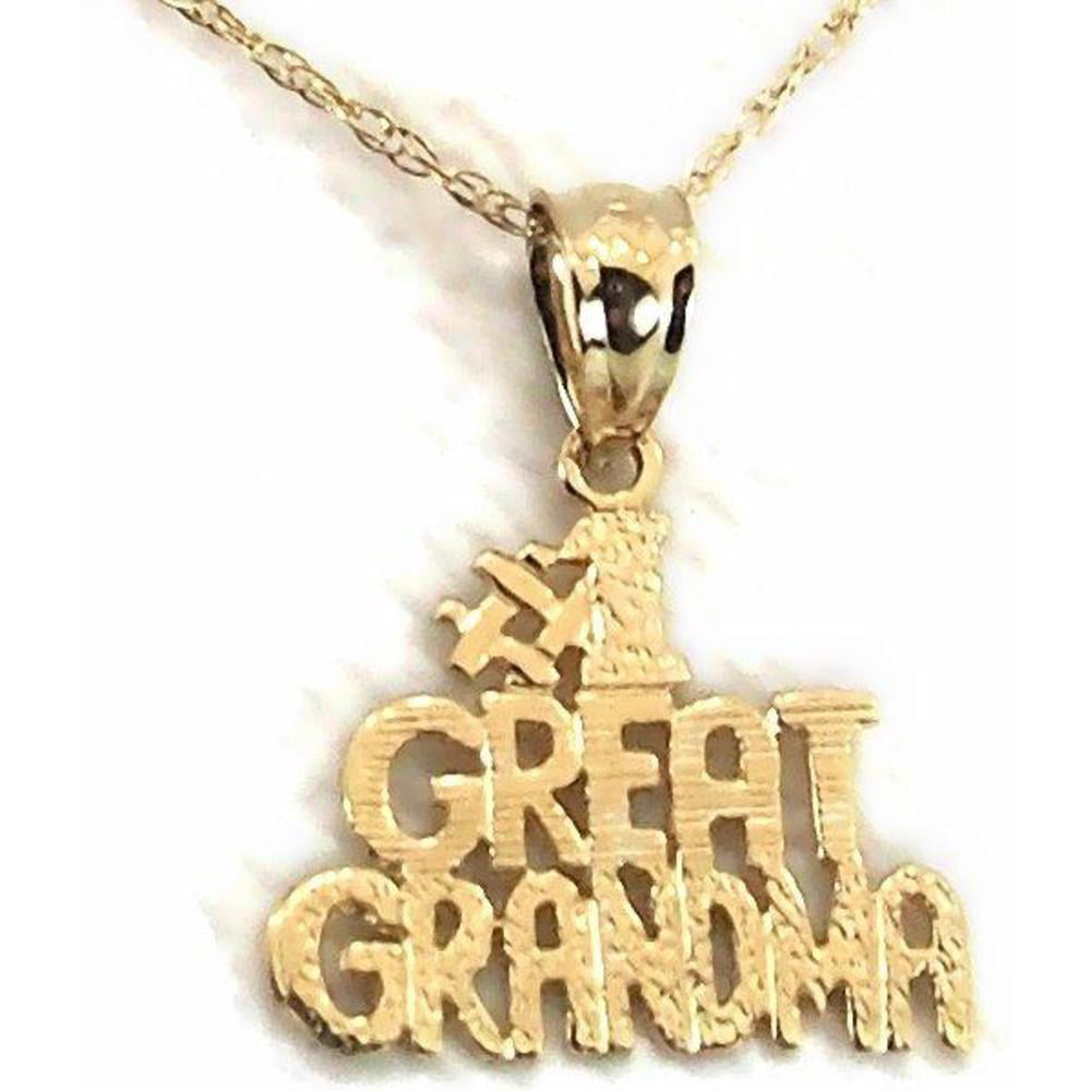 Bonus Grandma Gifts: for A Loving & Warm Bonus Grandma, 14K/18K White or Yellow Gold, Grandmother Jewelry 14K White Gold Finish / Standard Box