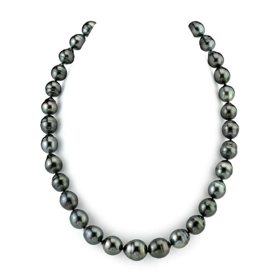 14K Gold 10-11mm Tahitian South Sea Baroque Cultured Pearl Necklace - AAA Quality, 16" Length