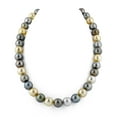 thumbnail image 1 of 14K Gold 10-12mm Tahitian & Golden South Sea Multicolor Cultured Pearl Necklace - AAA Quality, 16" Length, 1 of 6