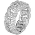 thumbnail image 1 of 14K Gold 10mm Bubble Cuban Moissanite Ring, Fully Iced Out Design, Luxurious and Dazzling, Men's Bold Fashion Statement, 1 of 6