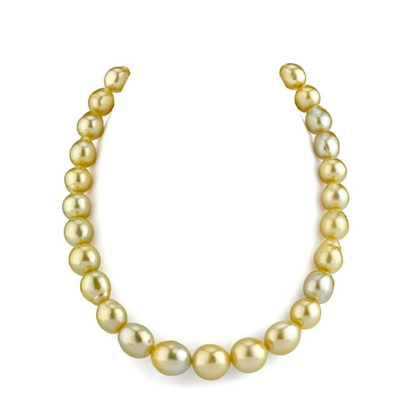 14K Gold 11-14mm Drop-Shape Golden South Sea Cultured Pearl Necklace