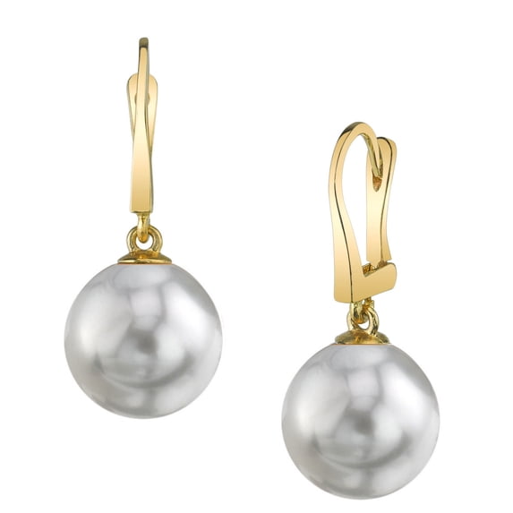 14K Gold 11mm White Freshwater Cultured Pearl Classic Elegance Earrings