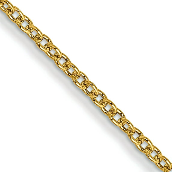 14K Gold 1mm Cable Chain 24"