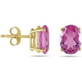 14K Gold 2.0Cttw OvalCut Genuine Gemstone Stud Earrings