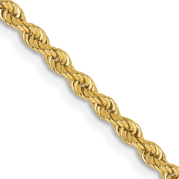 14K Gold 2.5mm Rope Chain 22"