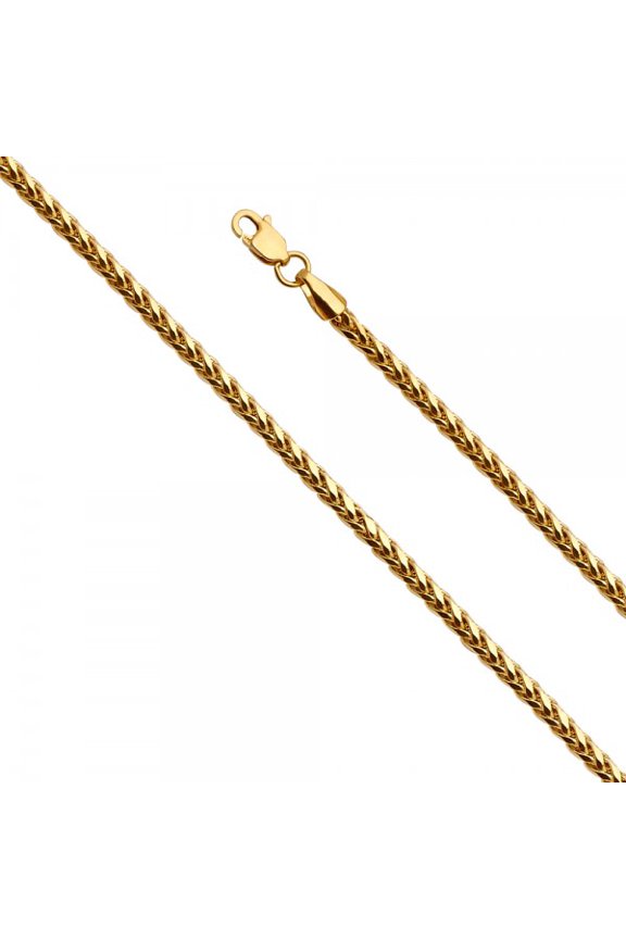 14K Gold 2.7mm 8 D.C. Hollow Wheat : 20"