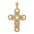 thumbnail image 1 of 14K Gold 2-D Circular Infinity Illusion Cross Charm, 1 of 4