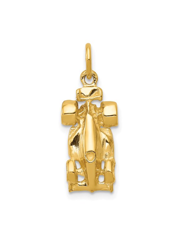 Race Car Charm in 14K Yellow Gold, 22mm