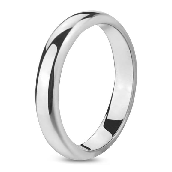 14K Gold 3.80MM Thick Half Round / Half Flat Band Rings for Women and Men - Assorted Colors and Ring Sizes