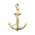 thumbnail image 1 of 14K Gold 3-D Ship Anchor and Sailor Rope Pendant, 1 of 5