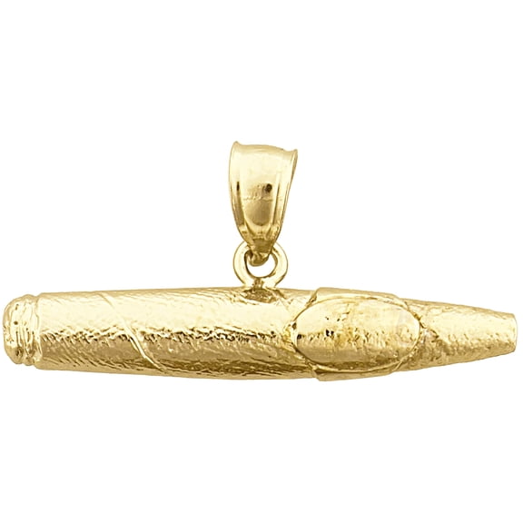 14K Gold 30MM Cigar Pendant