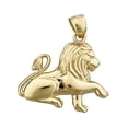 thumbnail image 1 of 14K Gold 30MM Lion Pendant, 1 of 5