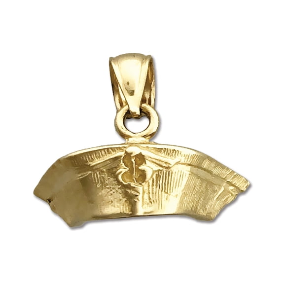14K Gold 3D Vintage Nursing Cap Charm