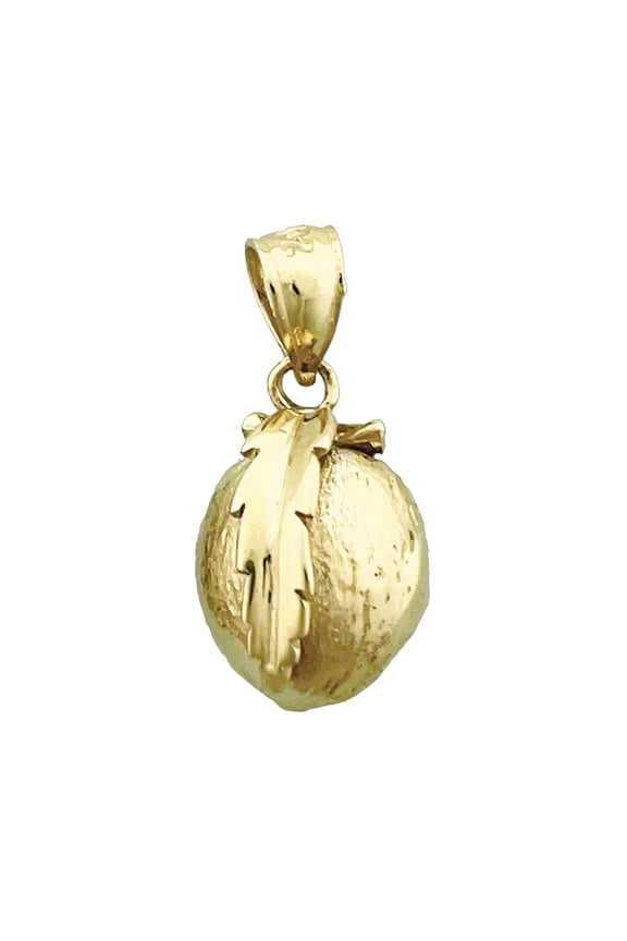 14K Gold 3D Peach Charm