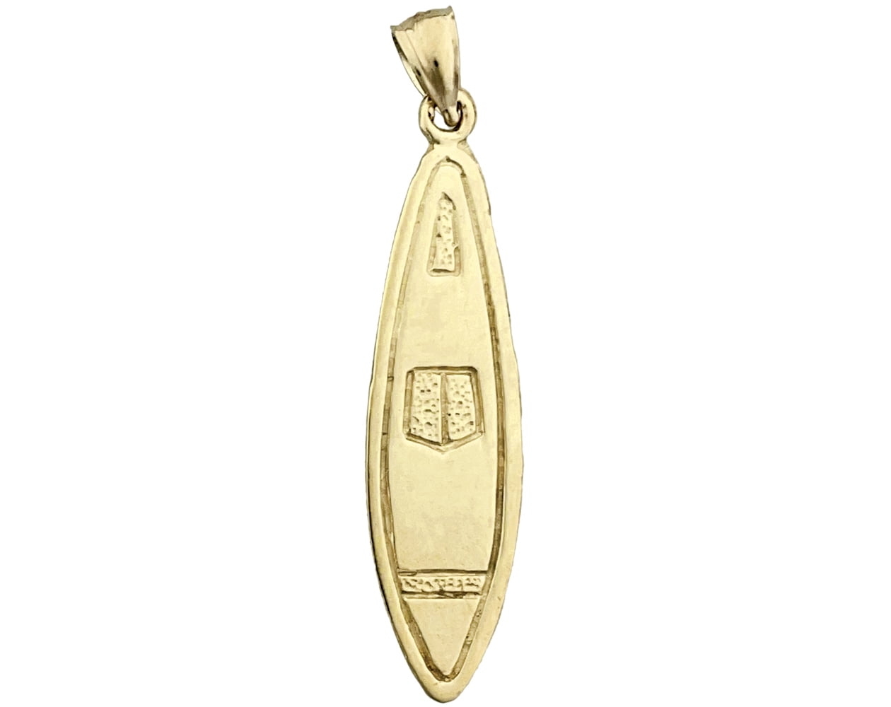 14K Gold 3D Surfboard Pendant