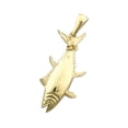 thumbnail image 1 of 14K Gold 3D Tuna with Rope Wrapped Fin Pendant, 1 of 5