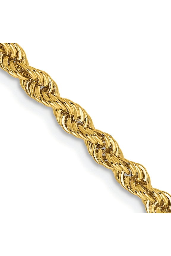 14K Gold 3mm Rope Chain 16"
