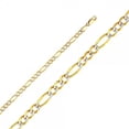 thumbnail image 1 of 14K Gold 4.7mm Figaro 3+1 WP Chain :  22", 1 of 4