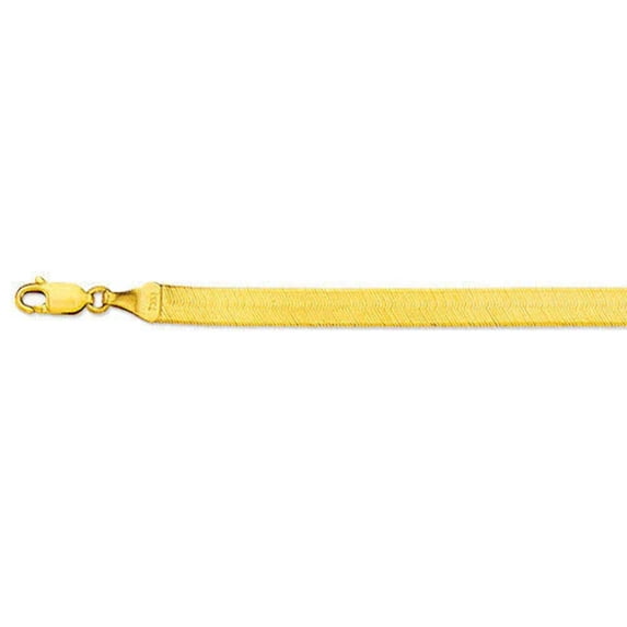 14K Gold 6mm Imperial Herringbone Chain