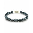 thumbnail image 1 of 14K Gold 7.5-8.0mm Black Akoya Cultured Pearl Bracelet, 1 of 8