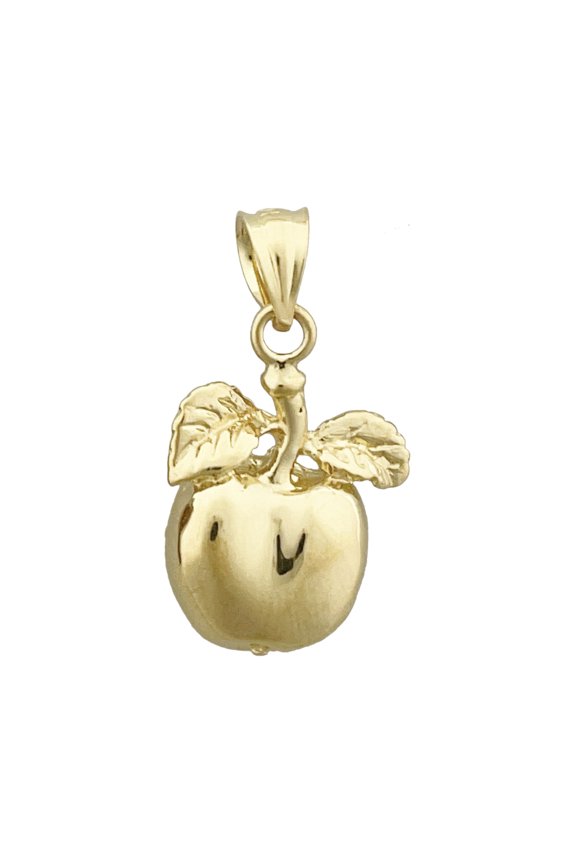 14K Gold Apple Charm