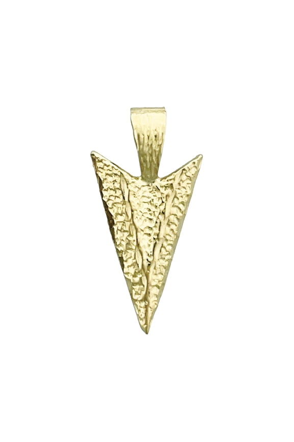 14K Gold Arrowhead Charm Slide