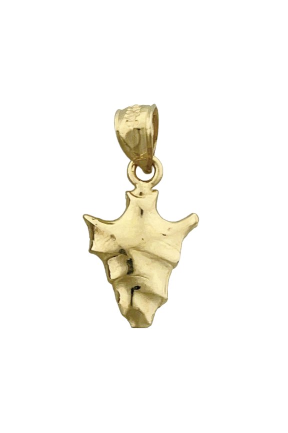 14K Gold Arrowhead Charm
