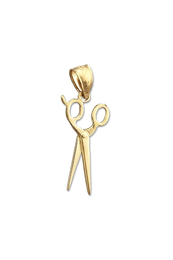 14K Gold Barber Scissors Charm