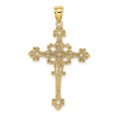 thumbnail image 1 of 14K Gold Beaded Fancy Cross Charm, 1 of 4