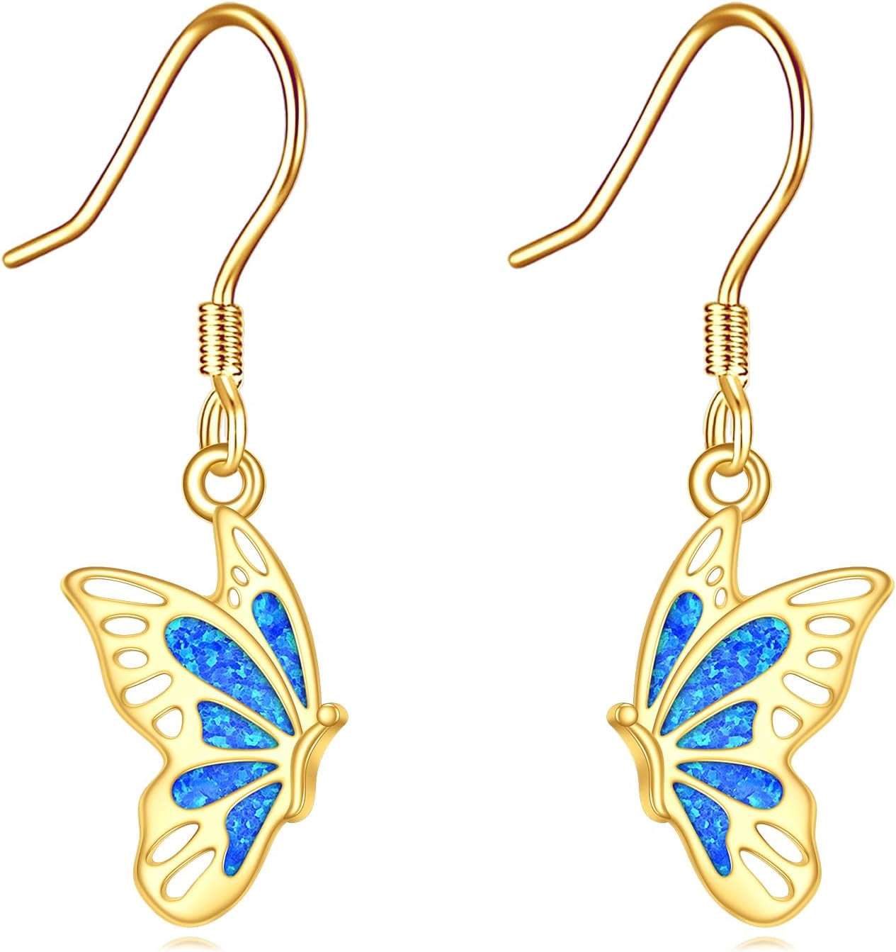 14K Gold Bee/Owl/Hummingbird/Orca/Cat/Butterfly/Cardinal Earrings for Women Earrings Leverback Earrings Jewelry Gifts