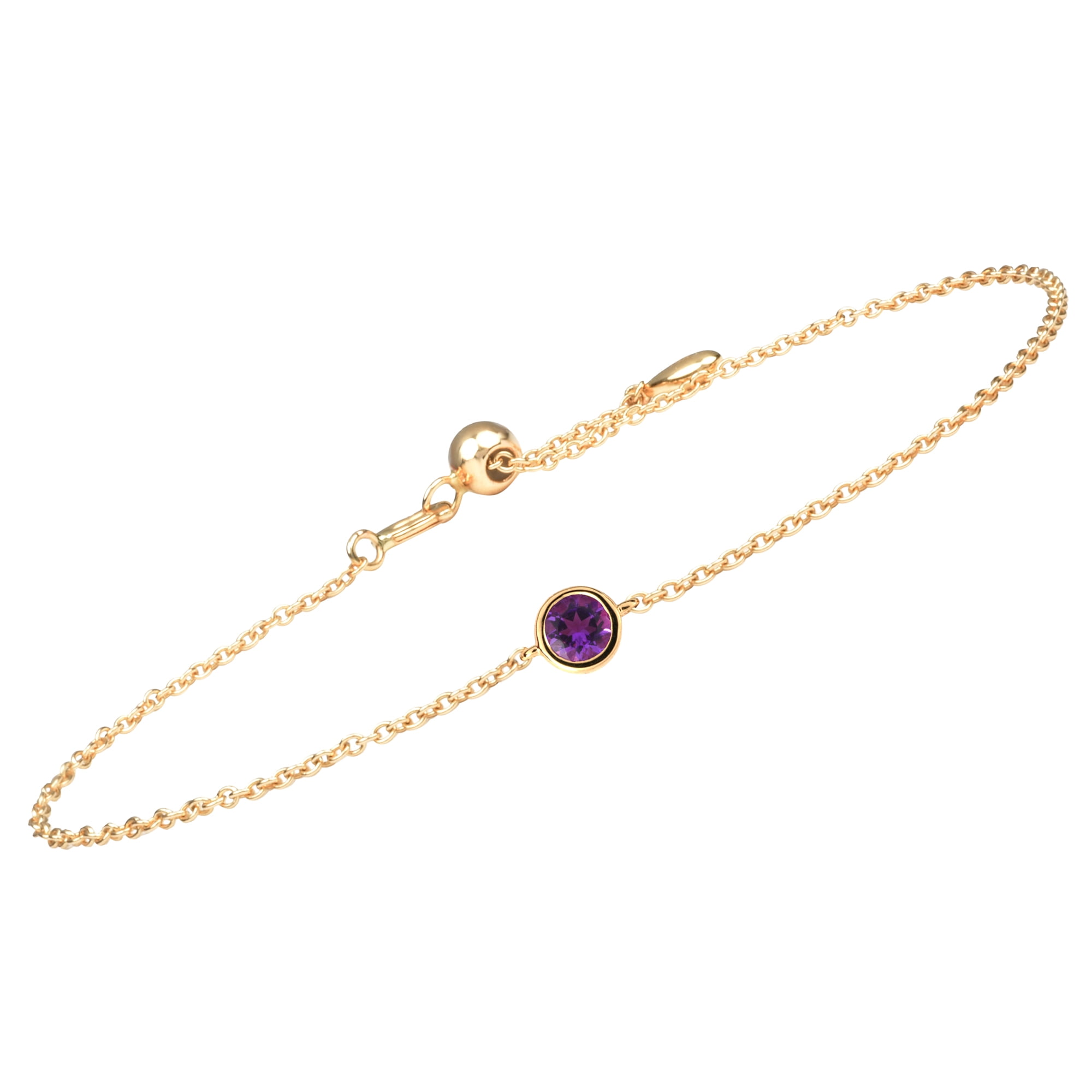 August Birthstone Adult Bracelet (3mm + 4mm Beads) 7 Inches / Gold Filled