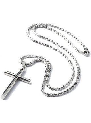 Cuoff Jewelry 22 In Stainless Steel Tone Chain Cuban Men's Necklace Hip Hop  Chain Trend Thick Wide Chain Cheap Jewelry