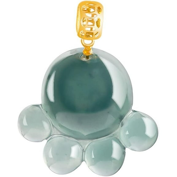 14K Gold Cat Claw Jade Necklace, Natural Grade A Jade Necklace - Perfect Birthday and Mother's Day Gift for Mother, Wife and Girlfriend