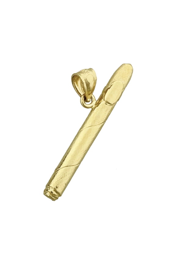 14K Gold Cigar Pendant