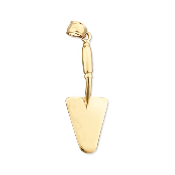 14K Gold Construction 3D Trowel Pendant